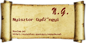 Nyisztor Gyöngyi névjegykártya