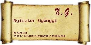 Nyisztor Gyöngyi névjegykártya