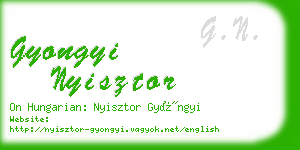 gyongyi nyisztor business card